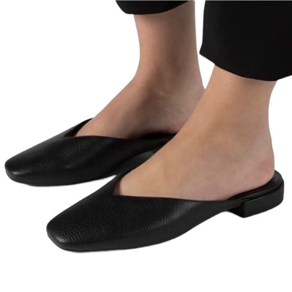 YOSI SAMRA Jessy Black Leather Slip On Flexible Mule Women’s‎ Size 9 - Picture 1 of 9
